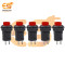 12mm Red Push Button Switch | SPST | Momentary | AC 125V 3A / AC 250V 1.5A | Self-Lock Pack of 5
